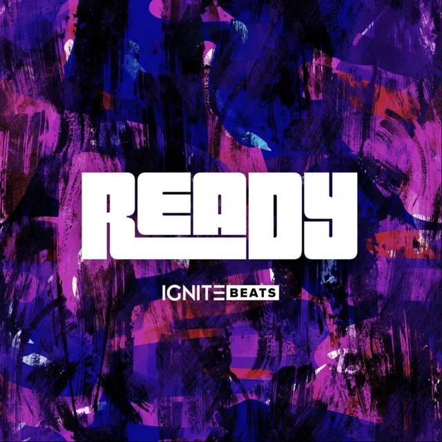 Artwork for Ready: bold white lettering over purple brushstrokes (view on Instagram)